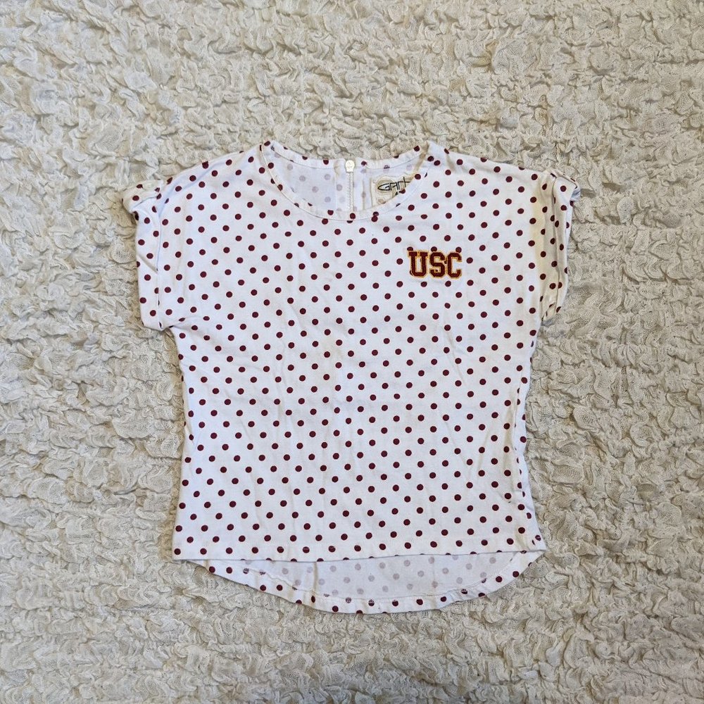 Garb USC Polka Dot Top 4T